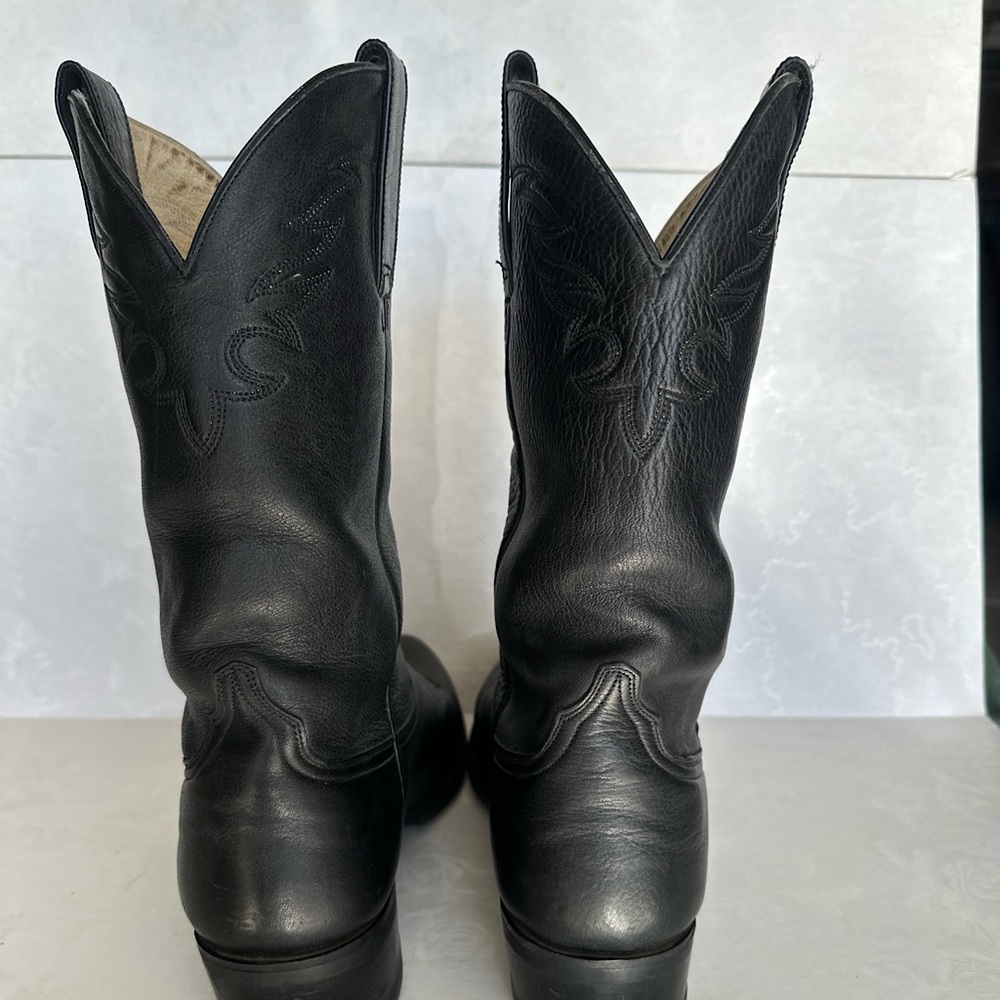 Ariat ATS Western Boots Mens 9 D Black Pull On Pointed Toe Leather 34202 EUC! - Picture 3 of 14